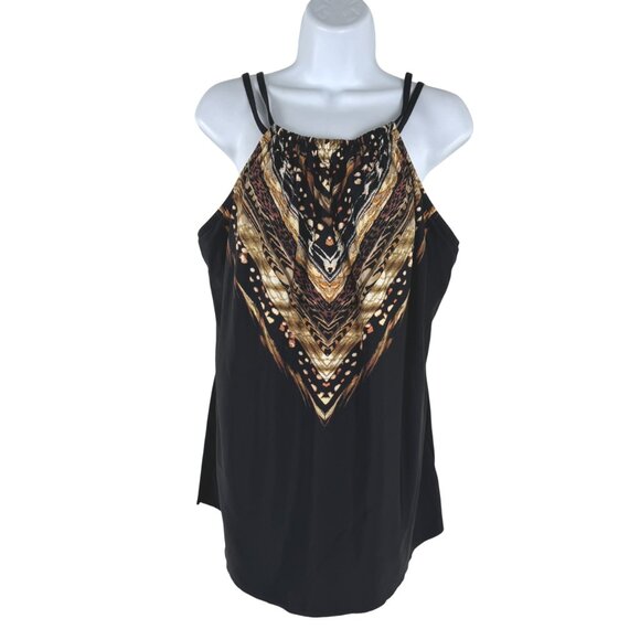 Miraclesuit Tankini Swim Top Size 14 Printed Underwire Beach‎ SW-2060 - Picture 1 of 9